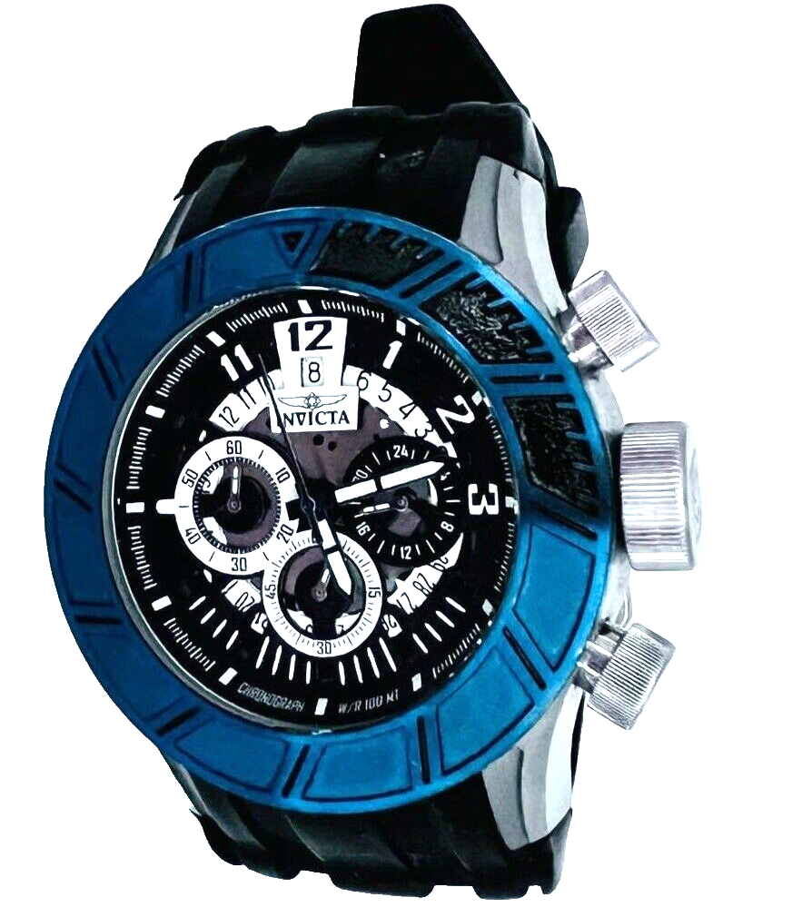 INVICTA ProDiver Chronograph 100M Water Resistant Blue Black White Men Watch 14026-image