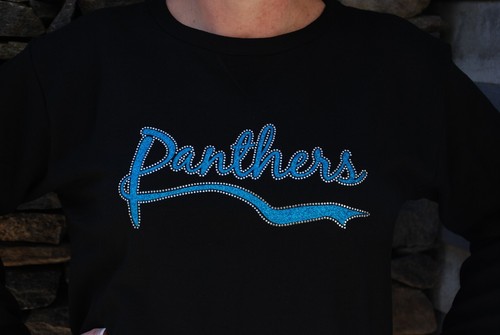 Panthers rhinestone bling shirt or tank S M L XL XXL 1X 2X 3X 4X 5X - Picture 9 of 10