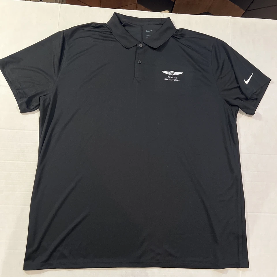 NUEVO CON ETIQUETAS Genesis Open Riviera Country Club Nike Dri-Fit Polo Camisa de Golf 2XL Negra PGA Foto 2 de 4