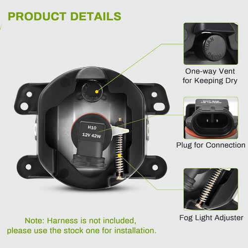 Pair Round Bumper Fog Light Driving Lamp For Chrysler 300 / PT Cruiser 2005-2010 - Bild 4 von 6
