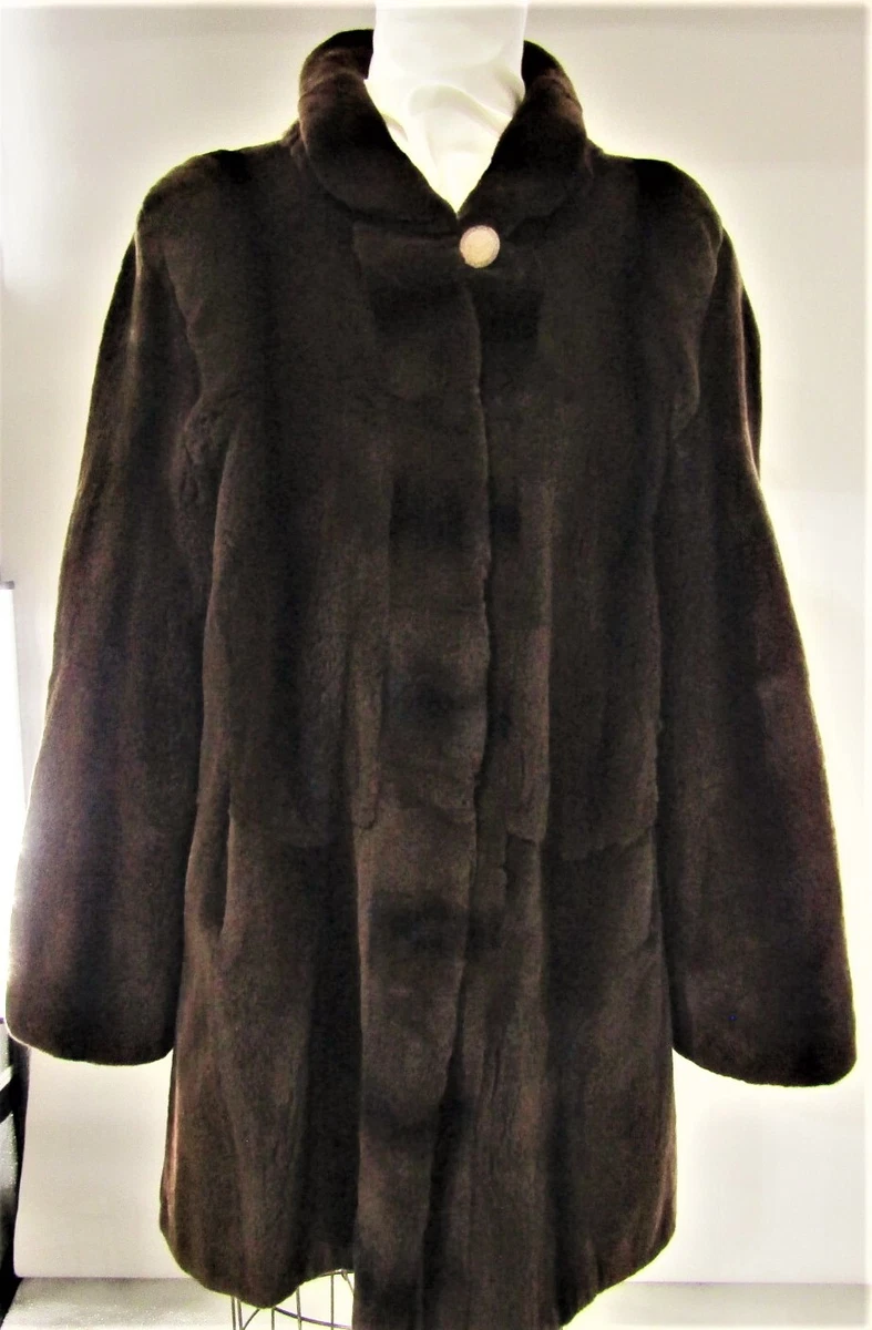 Fur: Pre-Owned Coco Dyed Sheared Mink Car Coat / Size: 10 / 225040 | eBay