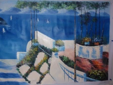 Venice Scene * Large oil Painting on Canvas 24"x36" ~100% Hand painting #HHP-36