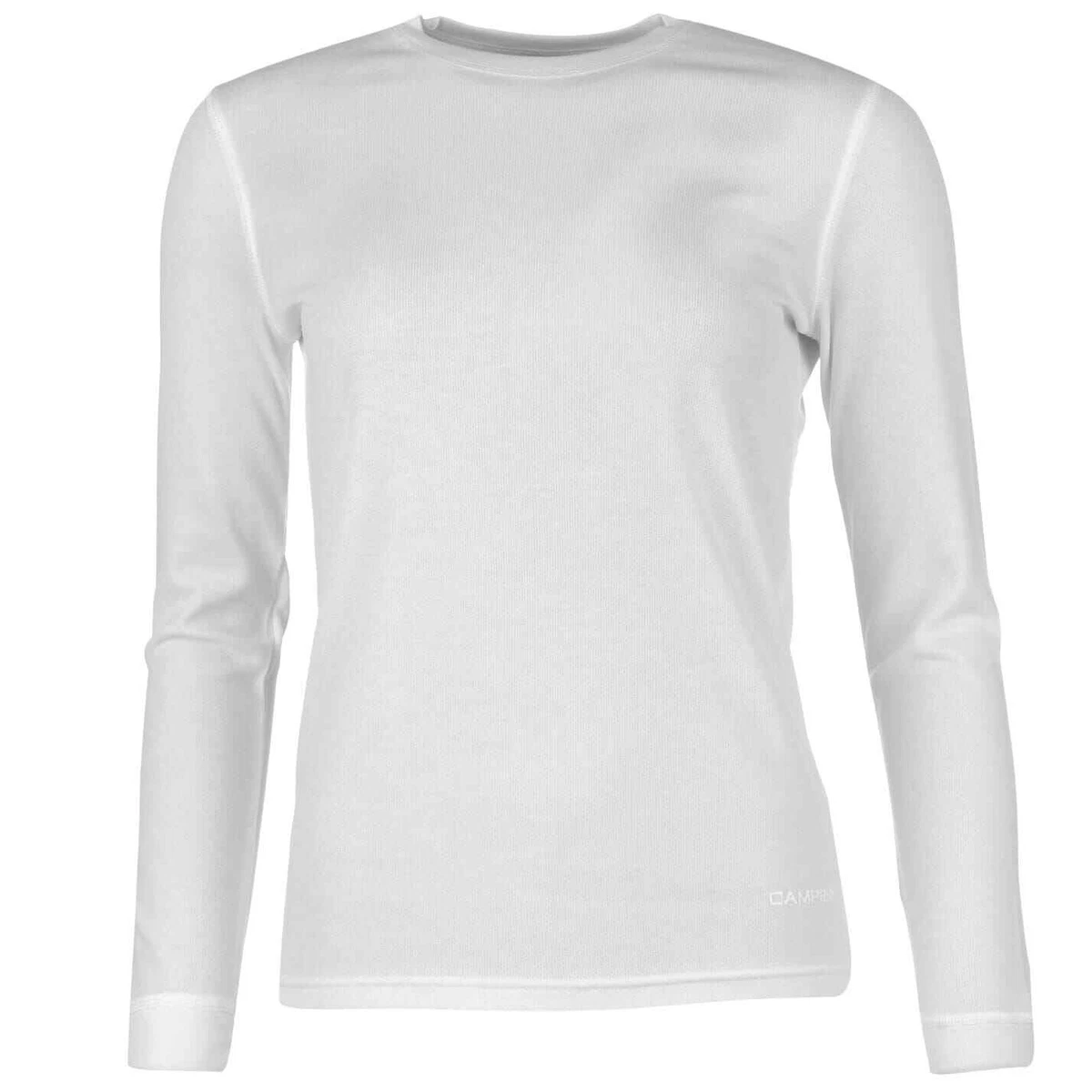 Campri Womens Thermal Top Baselayer Compression Armor Skins Long Sleeve  Crew