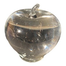 Handmade Sweden Art Crystal Apple Paperweight