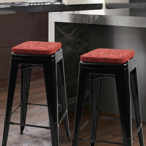 Stylish Modern Bar Stool Cushions 11"x11" - Magnetic Anti-Slip Design (4 Pcs) - Picture 5 of 8