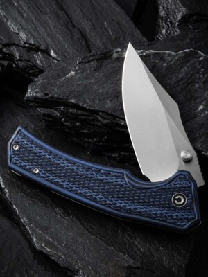 CIVC23003D3 CIVIVI Vexillum Blue/Black G10 Handles Nitro-V Satin Clip Point Blad