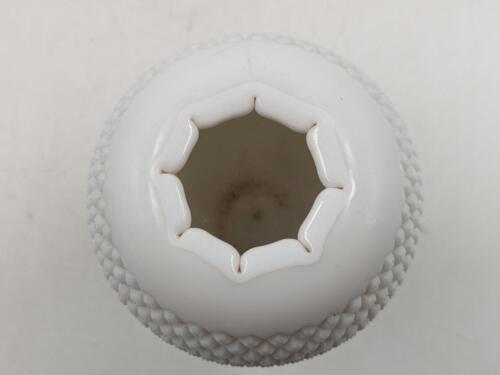 Vintage Westmoreland White Milk Glass English Hobnail Ivy Rose Pedestal Bowl - Picture 5 of 6