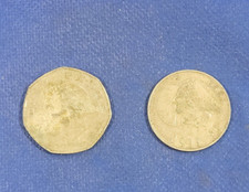 Vintage Mexico Coins Lot of 2 1980 1982 Silver Tone