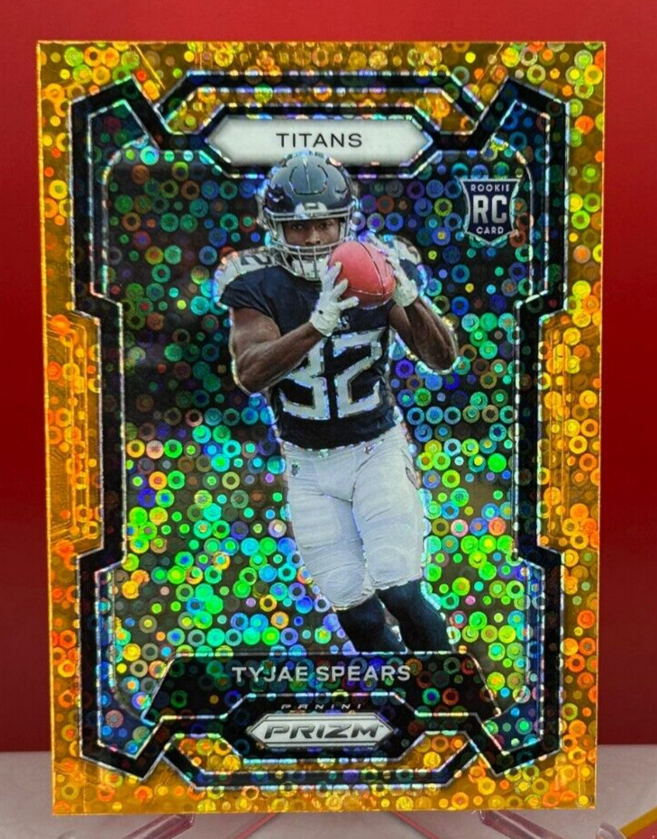 TYJAE SPEARS 2023 Panini Prizm Orange Disco RC Rookie #396 Titans Tulane