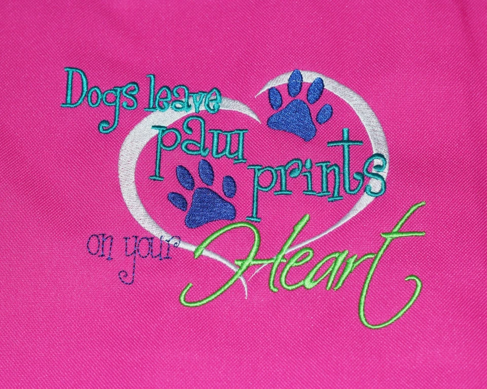 Bolso de Mano CANVAS con Cremallera con Diseño PERRO MASCOTA BORDADO, Bolso Escolar   Foto 4 de 4