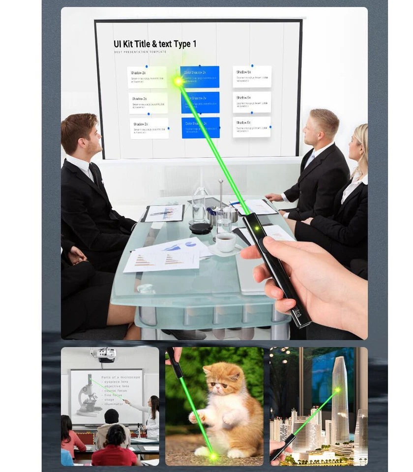 3000m Grün Rot Laserpointer Mini Stift USB Typ C Wiederaufladbar Eingebauter Akku - Bild 3 von 4