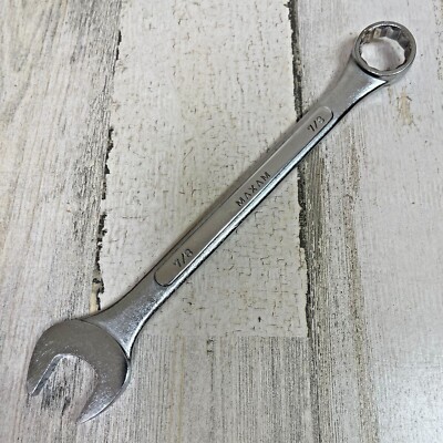 Vintage Maxam 7/8'' Combination Wrench 12pt Drop Forged Taiwan