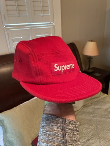 Supreme Denim Croc Strap Camp Cap - Red – Grails SF