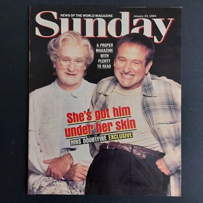 ROBIN WILLIAMS (Doubtfire) RARE News Of The World SUNDAY Magazine (23 JAN 1994)
