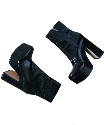 Jessica Simpson Size 10 Women s Madlaina Platform  Fashion Black Patent Boot