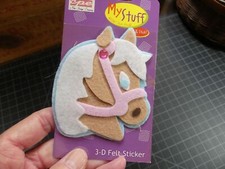 My Stuff 3D Felt Sticker Horse Pony Peel and Stick New Old Stock 3"