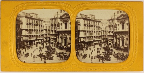 Photo Stéréo Vintage Monte Pellegrino Palerme C.1865 Par Roberto Rive - Tirage Albumine Original