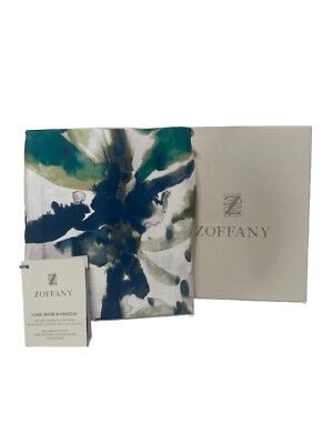 New Zoffany Long Water Botanical Queen Pillow Shams Egyptian Cotton Sateen 1PC