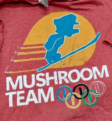 Super Mario Bros. ''Olympic'' Mushroom Team NES 2XL Uni Heather Red Nintendo