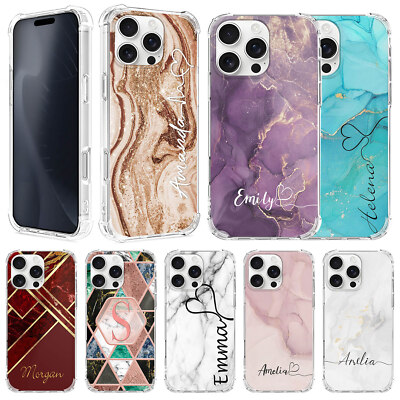 Protection Cover Personalised Name Phone Case For iPhone 16 Pro Max 15 14 13 12