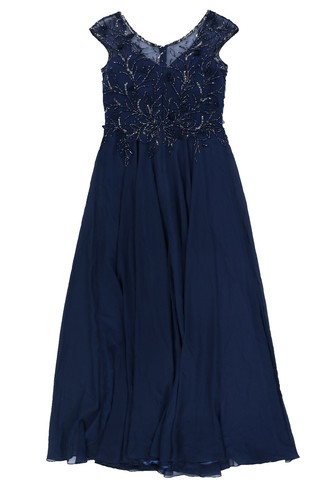 tight prom dresses with slits and lace Illusion-Sides Long Prom Dress with Train main image 1