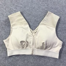 Tommie Copper Sports Bra Womens 2XL Shoulder Support Zip Front Activewear Gym