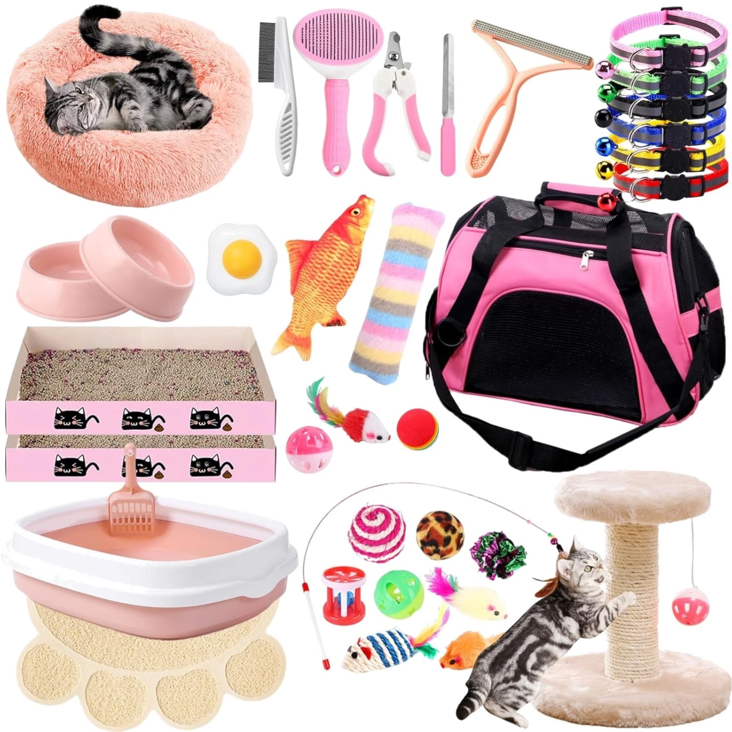 Kitten Starter Kit, 37 Pcs of Kitten Starter Kit for Indoor Kittens, Cat Esse...