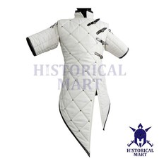 Authentic Medieval Padded Gambeson Armor   Full Length Half Sleeve Cotton Jacket