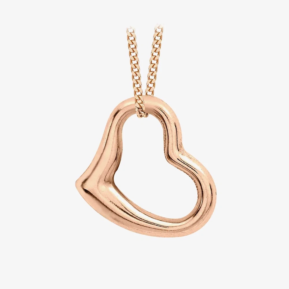 Colgante de corazón de oro rosa de 9 quilates 5.61.7853
