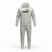 Puma Youth Gray Hoodie  Sweatpants Set Casual Wear Logo Matching Sz M 10/12 