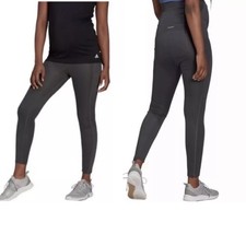 Image of Adidas Designed To Move Aeroready 7/8 Leggings Gray XS Maternity NWT