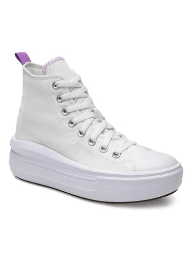 Converse Chuck Taylor All Star, Platform Sneaker - White/Purple - Picture 2 of 4