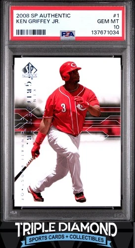 2008 SP Authentic #1 Ken Griffey Jr. Cincinnati Reds PSA 10 Gem MT BNB240