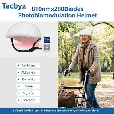 Photobiomodulation Brain Helmet 810 NIR Light Therapy for Brain Injury Parkinson