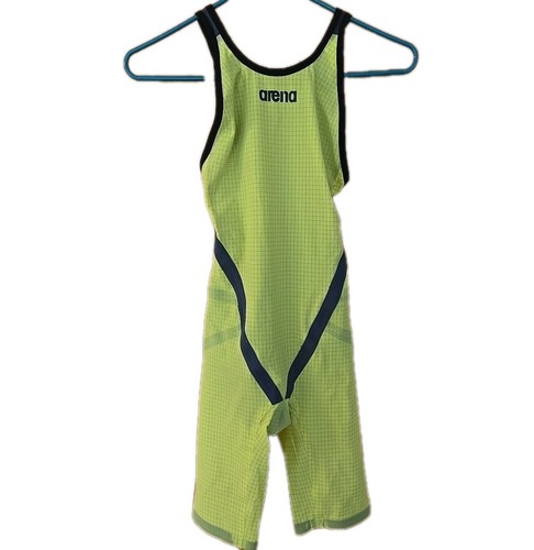  Arena Powerskin Carbon Flex Open Back Kneeskin Fluo Green Size 30