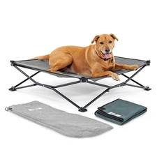 On-The-Go Elevated Dog Bed Kit – Portable & Cooling Travel Cot with HeatShiel...