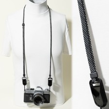 Slim Adjustable Camera Neck Strap 26-50" w/ Peak Design Anchors Black Silver