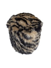 Men s/Unisex African Print Faux Fur Hat - Traditional Heritage Headwear - Tiger