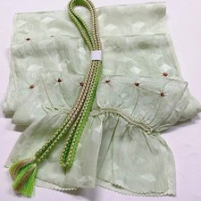 7384 Japanese Kimono Accessory Obiage and Obijime 2-piece Set Silk Shibori