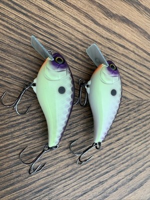 Jackall Aska 60SR Purple Chartreuse Lot Of 2 New Mint Discontinued
