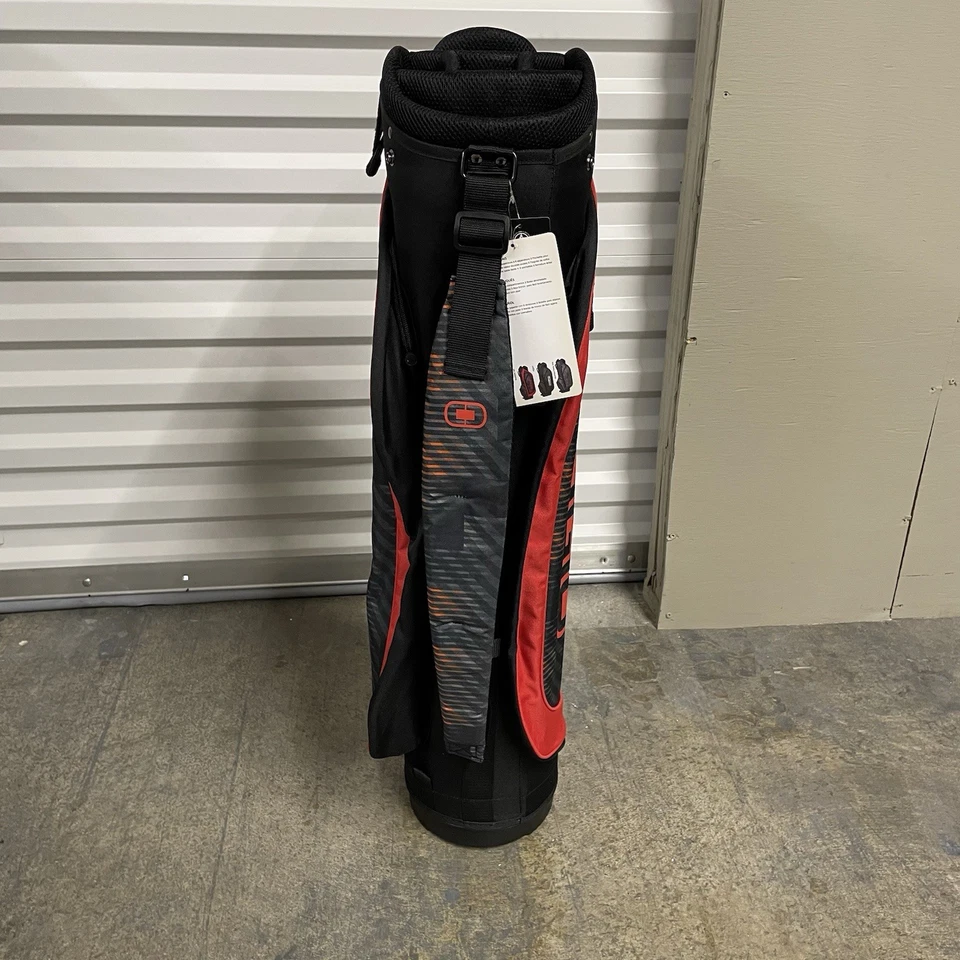 Сумка для гольфа OGIO Tyro 6 направлений 6 карманов дождевик регулируемый ремень жужжащая пила/огонь - Изображение 3 из 4