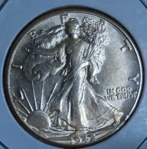 1942 Walking Liberty Half Dollar   Near Choice BU  Please Look At The Pictures!