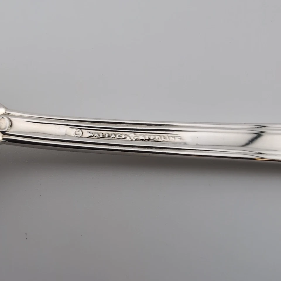 Juego de 4 cucharas de postre para sopa ovaladas de plata esterlina Wallace French Regency - 7" Foto 3 de 3