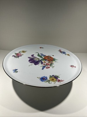 PORCELAIN BAVARIA SCHUMANN ARZBERG FLORAL CAKESTAND