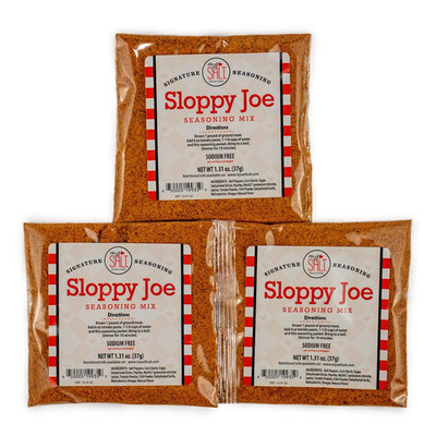 Mysalt Sloppy Joe Sauce Mix 3 Pack   Sodium Free Seasoning for Classic Comfort F