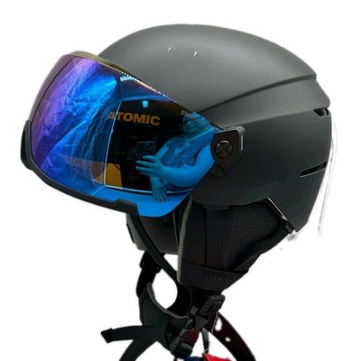 Skihelm ATOMIC Savor Visor Stereo mit Visier Größe S 51-55 cm Schwarz Snowboard