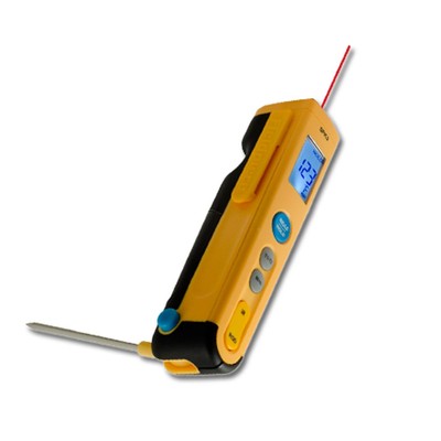 SPK3 Yellow Thermometer Folding Rod Duct Temperature Probe with IR and ROD Mode