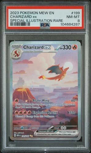 (PSA 8)  CHARIZARD - 199 (199/165)  Pokemon Scarlet & Violet 151 SIR - (ENGLISH)