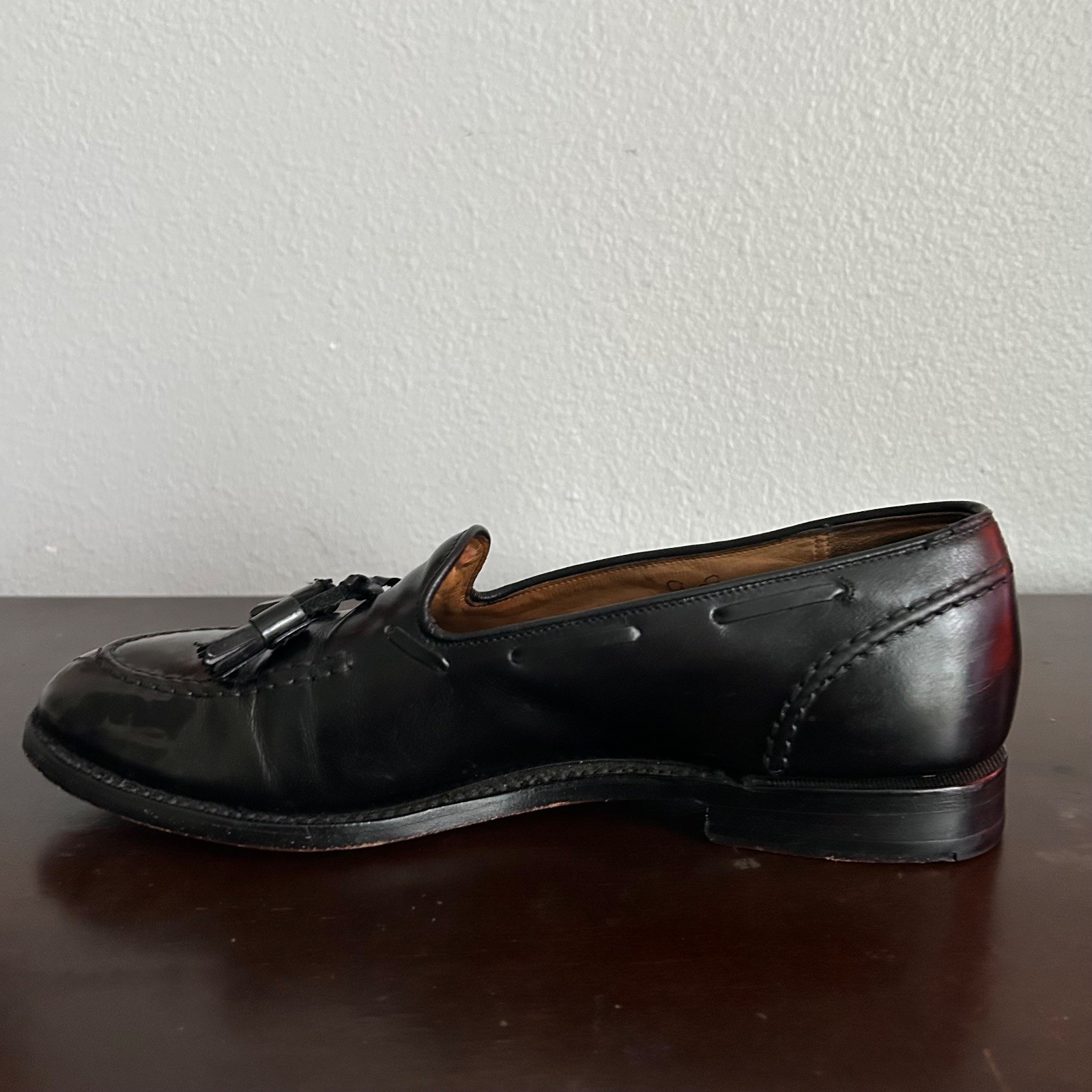 Churchs Custom Grade Tassel Loafers Mens Black Leather English Dress Shoes Sz 8 image 5