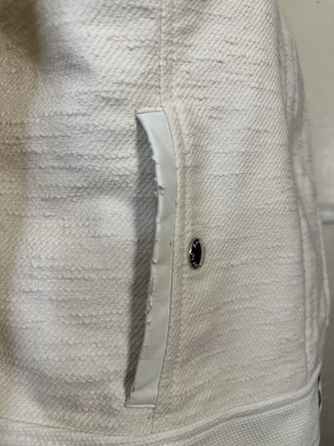 Banana Republic Beige Tan Moto Textured Zip Jacket Size Petite 10P - Picture 6 of 11